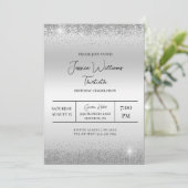 Verjaardag Silver Confetti & Sparkles Kaart (Staand voorkant)