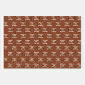 Verjaardag sinaasappel bruin roest naam inpakpapier vel (Voorkant 2)