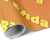 Verjaardag (sinaasappel) cadeaupapier (Rol Hoek)