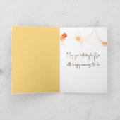 Verjaardag Sinaasappel Daisy in Sunshine Kaart (Binnen)