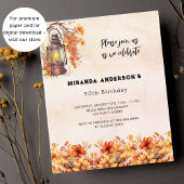 Verjaardag sinaasappel herfst florals budget uitno flyer
