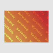 Verjaardag (sinaasappel) tissuepapier (Voorkant)