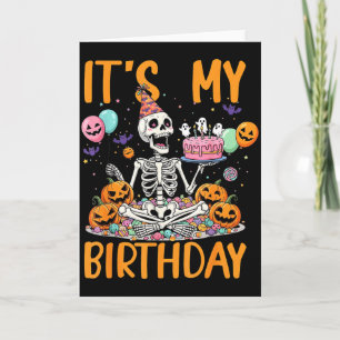 Verjaardag Skelet Halloween Kostuum Verjaardag Kaart
