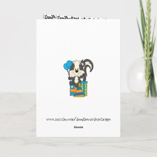 Verjaardag Skunk Kaart (Achterkant)