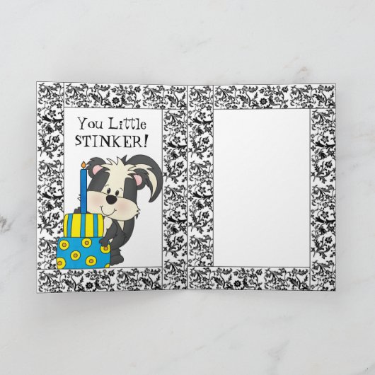 Verjaardag Skunk Kaart (Binnen)