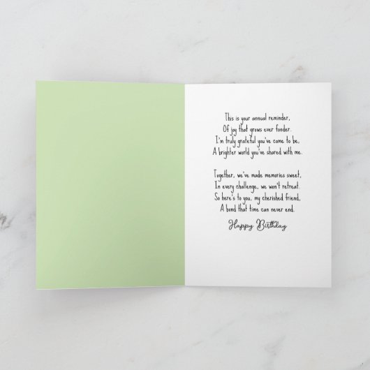 Verjaardag Sleepy Cat met rode Mok Kaart (Binnen)