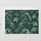 Verjaardag smaragd groen groen script elegant kaart (Achterkant)