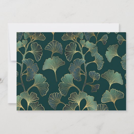 Verjaardag smaragd groen groen script luxe kaart (Achterkant)