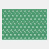 Verjaardag smaragdgroene naam script inpakpapier vel (Voorkant 2)