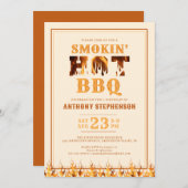 Verjaardag Smokin Hot BBQ Party Kaart (Voorkant / Achterkant)