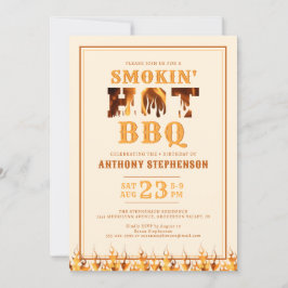 Verjaardag Smokin Hot BBQ Party Kaart