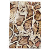 Verjaardag Snake Skin Print Medium Gift Bag Medium Cadeauzakje (Achterkant)