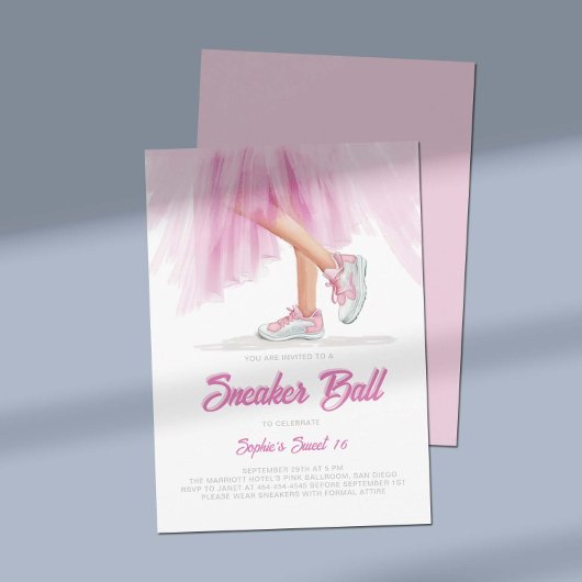 Verjaardag Sneaker Ball Ballerina Prinses Zoet 16 Kaart