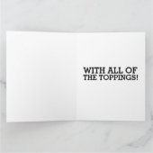 VERJAARDAG SNEETJE PIZZA MET KAARS KAART (Binnen)