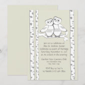 Verjaardag Sneeuwuilen Kaart (Voorkant / Achterkant)