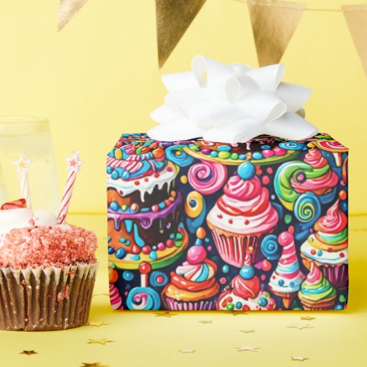 Verjaardag snoep cadeaupapier (Verjaardagsfeest)