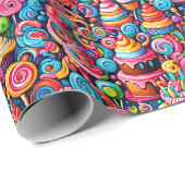 Verjaardag snoep cadeaupapier (Rol Hoek)