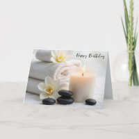 Verjaardag Spa handdoeken met Magnolia bloesems