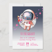 Verjaardag Space Galaxy Moon 3 jaar Kaart (Voorkant)