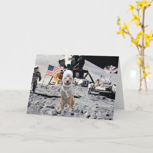 Verjaardag Space Lab Kaart (Gele Bloem)