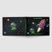 Verjaardag Space Rocket Foto | Astronaut UFO alien Gastenboek (Volledig)