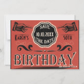  verjaardag sparen de datum magnetische uitnodiging (Voorkant)