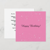 Verjaardag Sparkle roze Goud aanpassen (Voorkant / Achterkant)