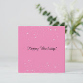 Verjaardag Sparkle roze Goud aanpassen (Staand voorkant)
