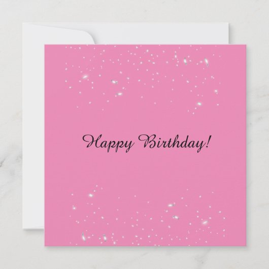 Verjaardag Sparkle roze Goud aanpassen (Voorkant)