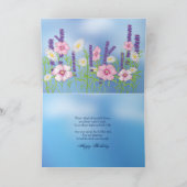 Verjaardag Special Lady Delicate Flower Garden Bla Kaart (Binnen)
