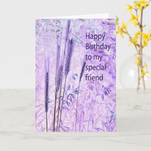 Verjaardag speciale vriend Kaart (Gele Bloem)