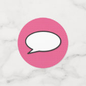 VERJAARDAG Speech Bubble Leuk Retro Stripboek Confetti (Kleine voorkant)