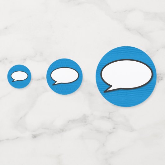 VERJAARDAG Speech Bubble Leuk Retro Stripboek Confetti (Voorkanten)