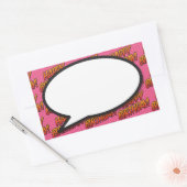 Verjaardag Speech Bubble Pret Retro Stripboek Rechthoekige Sticker (Envelop)