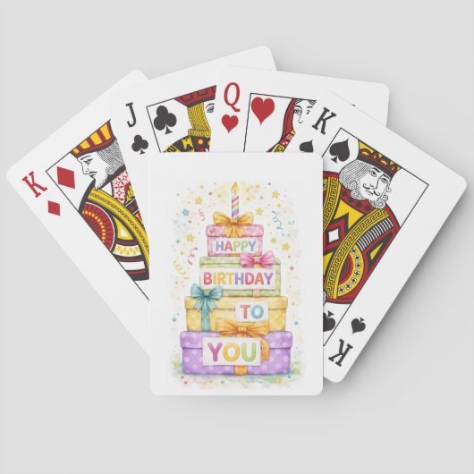 verjaardag spelkaarten pokerkaarten (Achterkant)
