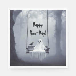 Verjaardag spook op een schommel met Raven Servet