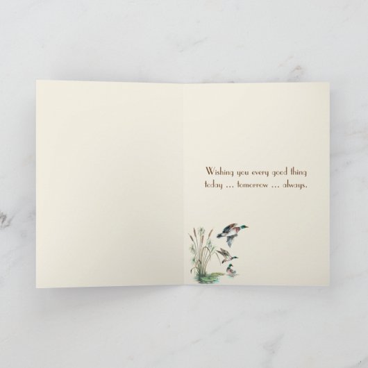 Verjaardag Springer Spaniel Hond met Cattails Kaart (Binnen)