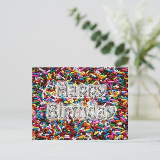 Verjaardag Sprinkles Briefkaart (Staand voorkant)