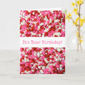 Verjaardag Sprinkles Kaart (Gele Bloem)