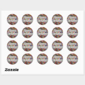 Verjaardag Sprinkles Ronde Sticker (Vel)