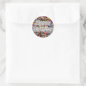 Verjaardag Sprinkles Ronde Sticker (Tas)