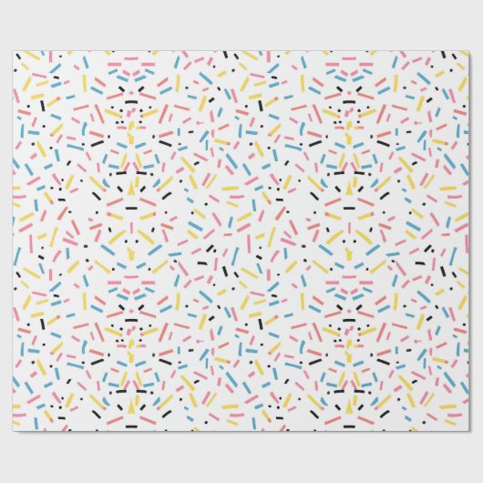 Verjaardag Sprinkles Snoep Pattern Cadeaupapier (Vlak)