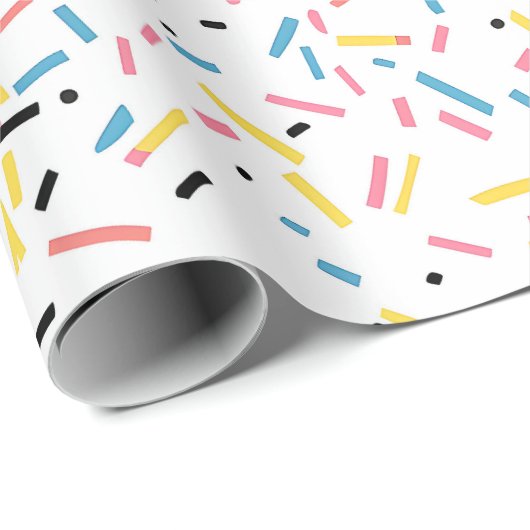 Verjaardag Sprinkles Snoep Pattern Cadeaupapier (Rol Hoek)