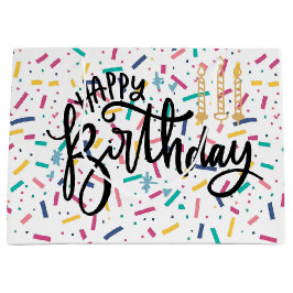 Verjaardag Sprinkles Snoep Pattern Groot Cadeauzakje