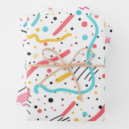 Verjaardag Sprinkles Snoep Pattern Inpakpapier Vel