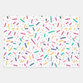 Verjaardag Sprinkles Snoep Pattern Inpakpapier Vel (Voorkant)