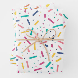 Verjaardag Sprinkles Snoep Pattern Inpakpapier Vel