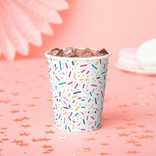 Verjaardag Sprinkles Snoep Pattern Papieren Bekers (Insitu)