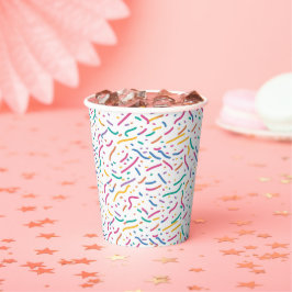 Verjaardag Sprinkles Snoep Pattern Papieren Bekers