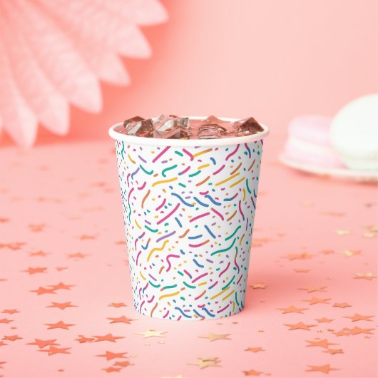 Verjaardag Sprinkles Snoep Pattern Papieren Bekers (Insitu)